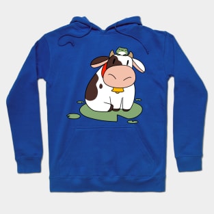 Lilypad Cow and Frog Hoodie